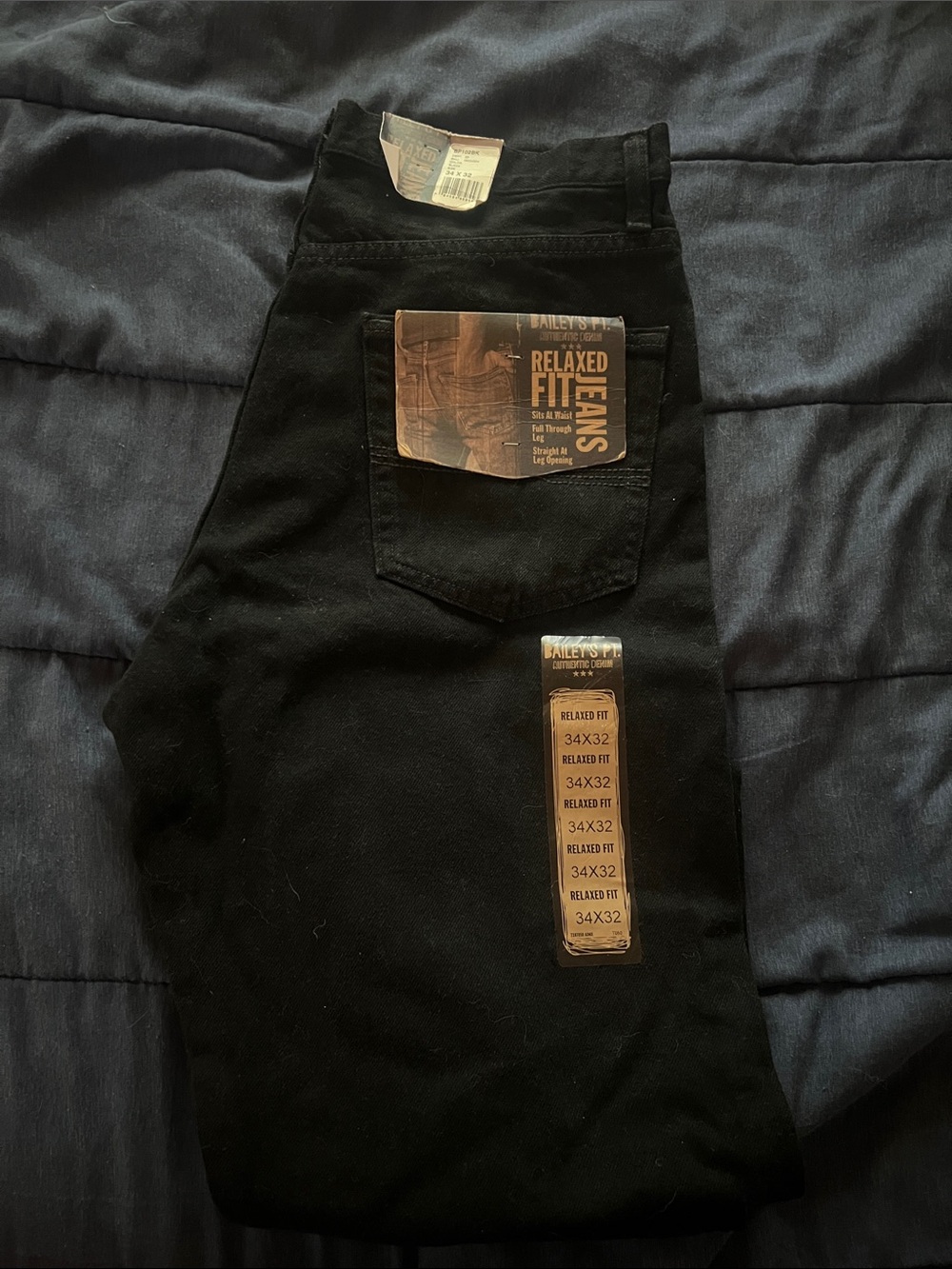 Relaxed Fit Men's Black Jeans - Bailey's Fit